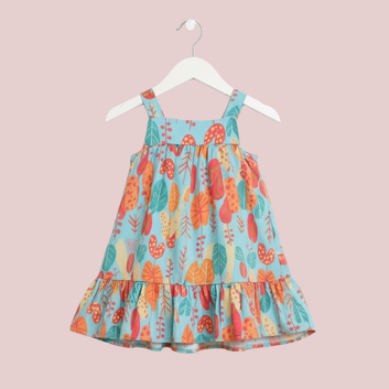 New Stylish Colorfull  printed floral Baby Girls Dress, Daily  wear Frocks