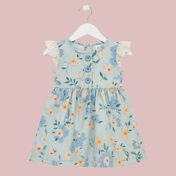 New Stylish Color Full Flower printed Baby Girls Dress With Beautiful Sleeve, Daily wear Frocks