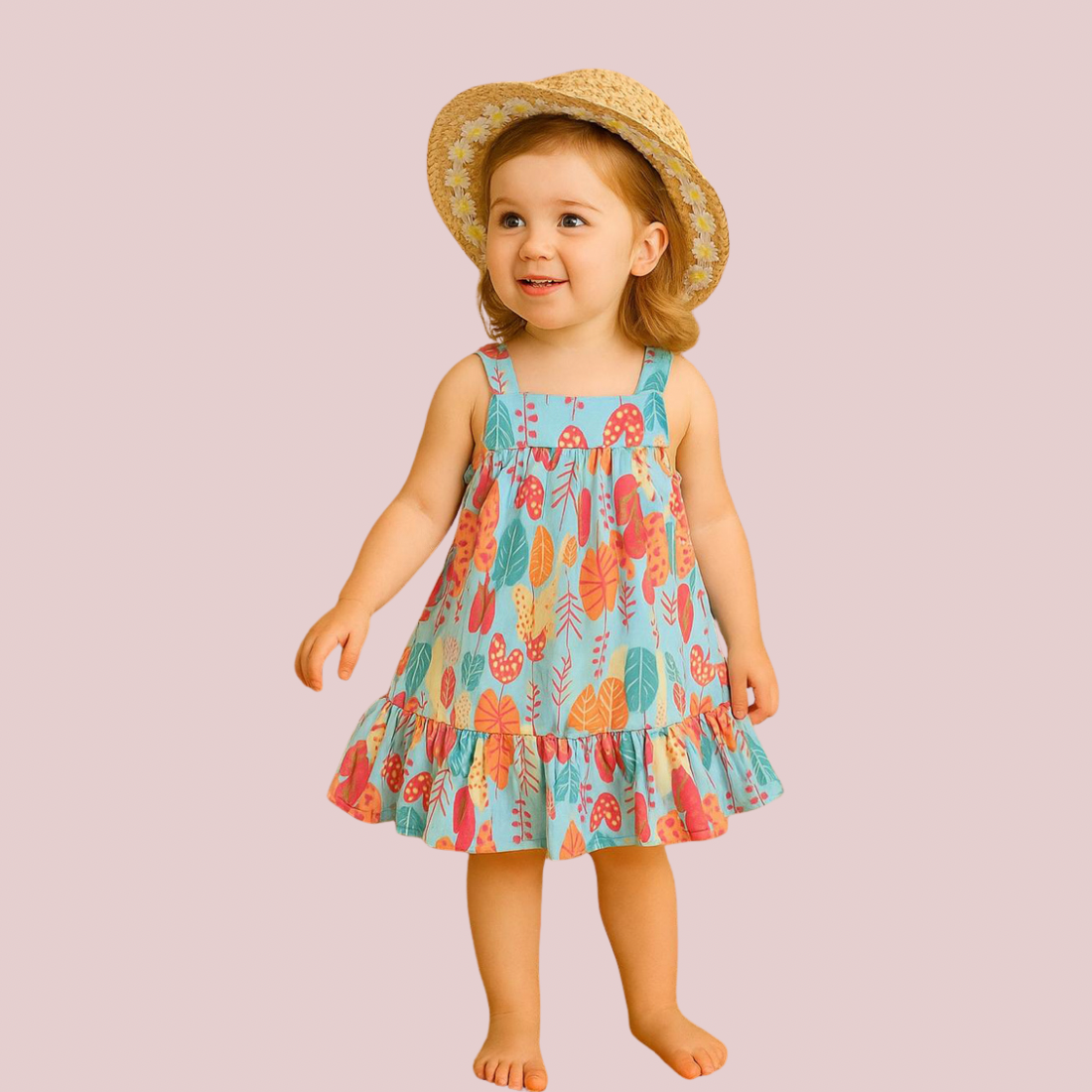 New Stylish Colorfull  printed floral Baby Girls Dress, Daily  wear Frocks
